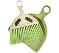 Comgooldool Mini balai et pelle à poussière avec poils doux et trou de suspension pour tâches de nettoyage compactes à la maison ou au bureau, construction légère en polypropylène rouge, bleu ou vert