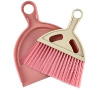 Comgooldool Mini balai et pelle à poussière avec poils doux et trou de suspension pour tâches de nettoyage compactes à la maison ou au bureau, construction légère en polypropylène rouge, bleu ou vert