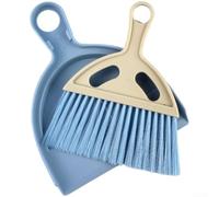 Comgooldool Mini balai et pelle à poussière avec poils doux et trou de suspension pour tâches de nettoyage compactes à la maison ou au bureau, construction légère en polypropylène rouge, bleu ou vert