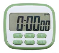 Comgooldool Minuteur avec écran LCD, compte à rebours 24 heures et fonction de comptage, support magnétique pour la cuisine, la pâtisserie, le bureau, la gestion du temps, rouge (vert)