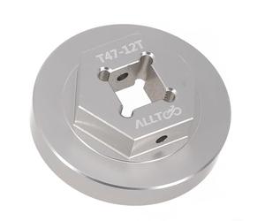 Comgooldool Outil de pédalier de vélo en alliage d'aluminium ouille T47 12T pour Trek Praxis Works BB-M30, instrument de réparation de vélo argenté pour les amateurs de cyclisme