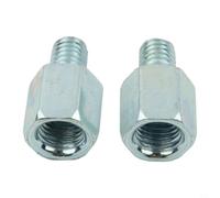 Comgooldool Paire d'adaptateurs de rétroviseur de vélo 10 mm femelle vers 8 | Comprend deux adaptateurs, finition chromée, construction en acier haute résistance, assure un montage sûr du miroir