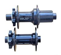 Comgooldool Paire de moyeux de vélo avant 100 mm arrière 142 mm pour essieu traversant de 12 mm, 24 trous de rayons, frein à disque 6 boulons pour cassette HG 11 12 vitesses en aluminium léger scellé
