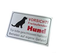Comgooldool Panneau d'avertissement en aluminium pour chien - 30 x 20 cm - Plaque de sécurité pour intérieur et extérieur - Avis résistant au soleil - Avis avec trous de montage pour jardin, cour