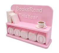 Comgooldool Panneau « Read This Year », compteur de lecture imprimé 3D pour décoration d'étagère, enregistreur de défi de lecture annuel pour lecteurs, décoration de maison, bureau, bibliothèque (10 x