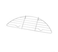 Comgooldool Petite grille de refroidissement demi-ronde en acier inoxydable 304 semi-circulaire pour la cuisine, la friture, la cuisson et le grill, stable pour surface argentée, 26 x 9 x 2 cm