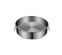 Comgooldool Plaque de cuisson ronde en acier inoxydable pour la fabrication de gâteaux, cheesecakes et pizzas, passe au four et au lave-vaisselle, 24-32 cm, compatible avec tables à vapeur et