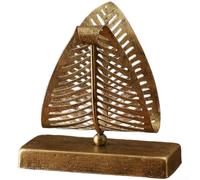 Comgooldool Porte-papier vintage pour décoration de table | 14,3 x 6 x 14,7 cm - En acier inoxydable doré - Avec motif feuille - Décoration d'intérieur minimaliste moderne