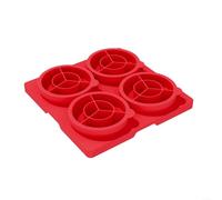 Comgooldool Presse à hamburger 4 en 1 et récipient avec silicone antiadhésif, permet de faire des galettes de 4 quart de livre pour griller, congeler et ranger, passe au lave-vaisselle, rouge