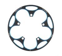 Comgooldool Protection de chaîne de vélo en alliage d'aluminium 130BCD pour pignon 50T-60T, plaque de manivelle légère avec structure estampée pour la protection de sécurité du vélo de route, noir