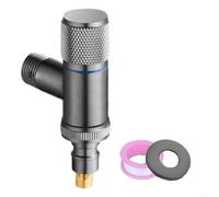 Comgooldool Robinet d'arrêt d'eau mural en acier inoxydable G1/2 à ouverture rapide pour machine à laver, cuisine, salle de bain, évier, pommeau de douche, design économiseur d'espace, argenté (gris)