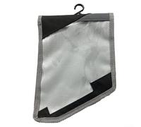 Comgooldool Sac d'aileron de surf compatible avec FCS-Fins, étui en nylon imperméable pour gouvernail de queue en trois parties - Noir (M: 19,5 x 26,5 cm)(M)