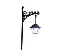 Comgooldool Serre-livres lanterne de bibliothèque avec lumière LED chaude, étagère décorative en métal pour la maison, étude, coin de lecture confortable pour les amateurs de livres, noir, 18 x 12 cm