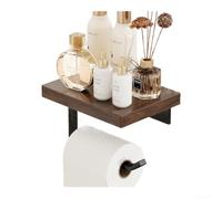 Comgooldool Space Porte-rouleau de papier toilette en aluminium Finition | Option d'installation sans perçage, support à vis disponible, pour un placement polyvalent, convivial pour les locataires