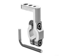 Comgooldool Support de téléphone à angle réglable pour moto (argent) | Convient aux barres de 8 à 35 mm, coussinets en caoutchouc pour éviter le glissement, filetage 1/4-20