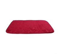 Comgooldool Tapis de bain en mousse à mémoire de forme, absorbant, antidérapant à séchage rapide avec coussin épais pour douche, baignoire et meuble-lavabo, gris foncé, 0,5 x 0,6 m (vin rouge)