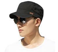 Comhats Casquette de baseball 100 % coton pour homme - Style militaire - Pour la randonnée, le sport et l'extérieur, 68033_Noir, XL-XXL