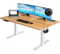 Bureau assis debout électrique - COMHOMA - 160x70 - Réglable 72-114 cm - Mémoire 2 hauteurs - Capacité 80 kg