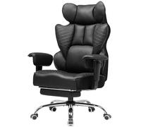 COMHOMA Chaise Gaming Ergonomique, Bureau accoudoirs réglables, Soutien Lombaire Ressorts Grandes Personnes, Supporte 180 kg, Large Assise, Noir Profond