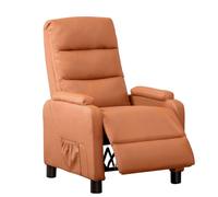 COMHOMA Fauteuil de relaxation Fauteuil de télévision avec fonction de repos, coussin à ressorts avec repose-pieds individuelPolyuréthaneOrange