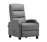 COMHOMA Fauteuil de relaxation Fauteuil de télévision avec fonction de repos Fauteuil de relaxation avec fonction de repos, coussin à ressorts avec repose-pieds Fauteuil de relaxation unique PU-gris