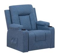 COMHOMA Fauteuil de relaxation Fauteuil TV en tissu avec fonction chaise longue Fauteuil TV réglable, Recliner Chair, bleu-tissu
