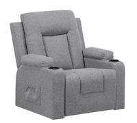 COMHOMA Fauteuil de relaxation Fauteuil TV en tissu avec fonction chaise longue Fauteuil TV réglable, Recliner Chair, gris foncé-tissu