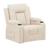 COMHOMA Fauteuil de relaxation Fauteuil TV en tissu avec fonction chaise longue Fauteuil TV réglable, Recliner Chair, beige-tissu