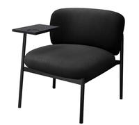 COMHOMA Fauteuil de Relaxation Moderne rembourré avec Pieds en métal - Canapé Simple pour Salon, Chambre à Coucher, Jardin - Noir