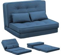 COMHOMA Fauteuil relax Canapé de sol pliable Fauteuil de sol avec fonction sommeil Lazy Sofa, polissé avec dossier réglable sur 5 positions bleu