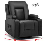 COMHOMA Fauteuil TV – pivotant à 360 degrés – avec fonction rocking, fauteuil relaxant pour la maison/le bureau