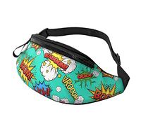 Comic Book Explosion Casual Fanny Pack Hommes Femmes Taille Sac avec Sangle Réglable Trou D'écouteur pour Les Sports De Plein Air Courir Voyager Randonnée Camping Cyclisme