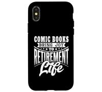 Comic Collector Lecteur de Romans illustrés avec Citation Amusante pour la Retraite Coque pour iPhone X/XS