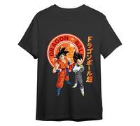Comic Studio Dragon Ball Z Camiseta | Goku & Vegeta | | M T-Shirt, Noir, M Mixte
