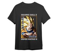 Comic Studio | Goku Super Sayan 3 Dragon Ball Z T-Shirt | Licence Officielle | Unisexe | Noir | L