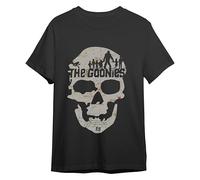 Comic Studio | I Goonies T-Shirt | Licence Officielle |Crâne des Goonies | Noir | S