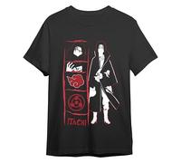 Comic Studio | Naruto T-Shirt | Licence Officielle | Itachi Uchiha | Unisexe | Noir | L
