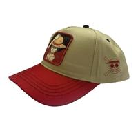 Comic Studio | One Piece | Casquette de Baseball | Chapeau de Paille de l'équipage Luffy | Beige - Rouge | Taille Unique