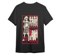 Comic Studio | One Piece T-Shirt | Licence Officielle | AFFE D. Ruffy, Zoro, Sanji, Nami, Usopp, Chopper, Franky | Noir | S