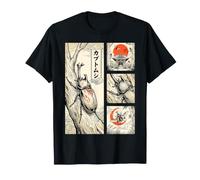 Comic Ukiyo-e Kabutomushi Insecte du coléoptère du rhinocéros Japonais T-Shirt