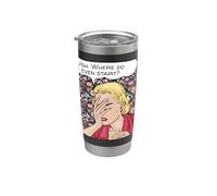 Comic Woman ne sait pas par où commencer Gobelet isotherme en acier inoxydable double paroi