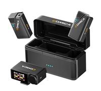 COMICA BooMax Microphone lavalier sans fil 32 bits flottant, enregistrement cardioïde/omnidirectionnel, double microphone 2,4 GHz, mémoire 32 Go, écran tactile