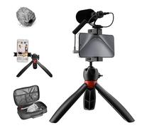 COMICA CVM-VM10-K2 Pro Kit de vlogging pour microphone vidéo pour téléphone portable Sony, Canon, Nikon, appareil photo reflex numérique, iPhone, Samsung, YouTube, TikTok avec trépied Shotgun et sac