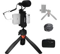COMICA CVM-VM10-K2 Pro Kit Vidéo pour Smartphone, Vlogging Kit avec Microphone Cardioïde, Équipement avec Mini Trépied pour Youtube/TikTok/Android
