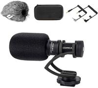 Comica Cvm-Vm10Ii Microphone À Fusil De Chasse Professionnel Avec Support Anti-Choc Pour Iphone,Appareil Photo Dslr,Microphone D'Appareil Photo Pour Smartphones Android.Black.
