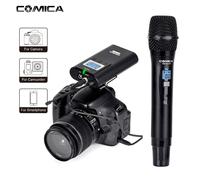 COMICA CVM-WM100H Système de microphone portable sans fil UHF à 48 canaux 328ft de portée / 16 niveaux de volume / moniteur en temps réel avec émetteur, récepteur, sac de transport, XLR et câble de so