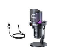 COMICA EJoy Uni USB Microphone, Micro Gaming pour PC avec Gain/Muet/Réduction du Bruit/Moniteur/Lumières RVB, Microphone pour Streaming, Podcast, Enregistrement, Youtube, Ordinateur, Téléphone, PS4&5