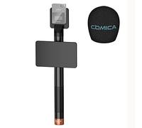 COMICA HR-WM Adaptateur Portable pour Interview sans Fil Rode GO/BoomX-D/D Pro/BoomX-U Microphone Cravate sans Fil, poignée de Micro pour rapports d'actualités, Entretien TV, etc. (avec Pare-Brise)