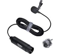 comica Microphone Cravate XLR à condensateur, CVM-V02O omnidirectionnel, kit d'entretien pour enregistreur, mixeur, caméscope, Zoom H4n, H5, H6, Tascam DR 40 DR100 (5,9 f), Lot de 1