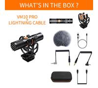 Comica-Microphone de fusil de chasse VM10 PRO sur caméra,pour Android,iPhone,appareil photo reflex numérique Gopro DJI Action 3 - Type with Lightning Cable